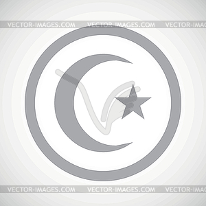 Grey Turkey symbol sign icon - stock vector clipart