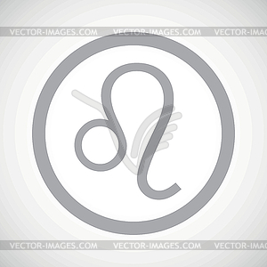 Grey leo sign icon - vector clip art