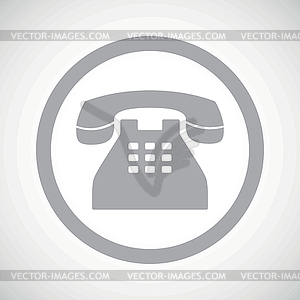 Grey phone sign icon - vector EPS clipart