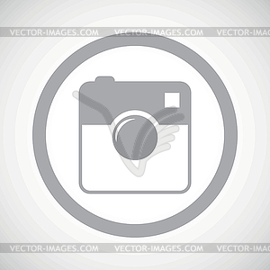 Серый значок знак квадратного камеры - изображение в векторе