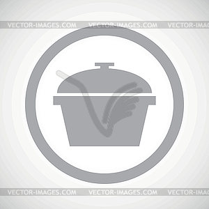 Grey pan sign icon - vector clip art