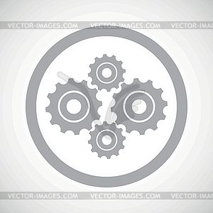 Grey cogs sign icon - vector EPS clipart