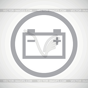 Grey accumulator sign icon - stock vector clipart