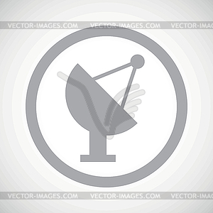 Grey satellite dish sign icon - vector image