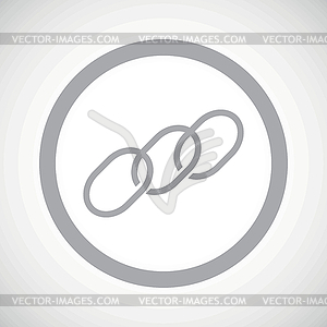 Grey chain sign icon - royalty-free vector image