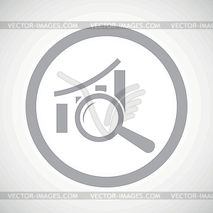 Grey graphic examination sign icon - vector image