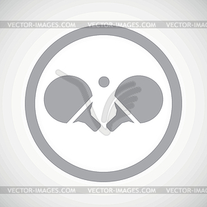 Grey table tennis sign icon - royalty-free vector image