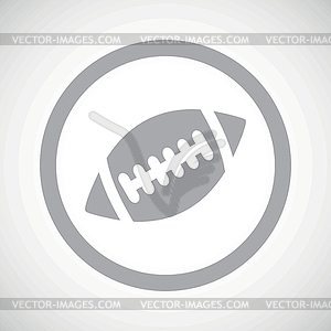 Grey rugby sign icon - vector clip art