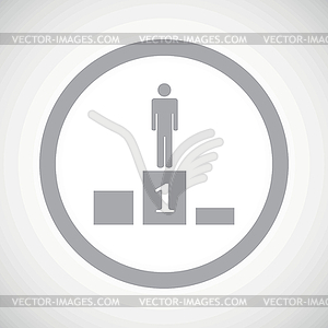 Grey pedestal sign icon - vector clipart