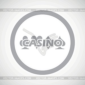 Grey casino sign icon - vector image