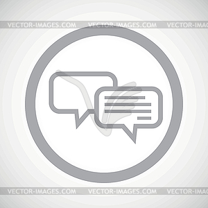 Grey chatting sign icon - vector image