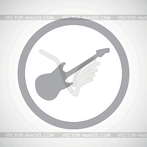 Grey guitar sign icon - vector clipart