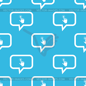 Hand cursor message pattern - vector clip art