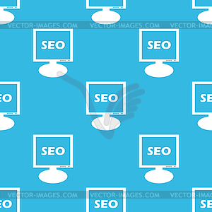 SEO monitor pattern - vector image