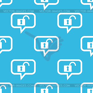 Unlocked message pattern - vector image