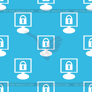 Locked monitor pattern - vector image