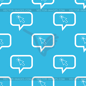 Arrow cursor message pattern - vector image