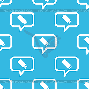 USB stick message pattern - vector image