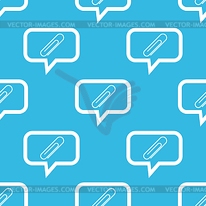 Paperclip message pattern - vector clipart