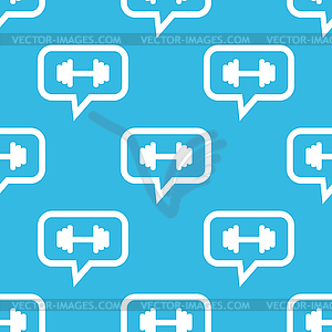 Barbell message pattern - vector image