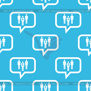 Work team message pattern - vector clipart