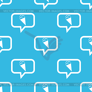 Ice cream message pattern - vector clipart