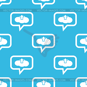 Cloud upload message pattern - vector clipart