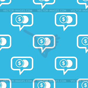 Dollar coin message pattern - vector clip art