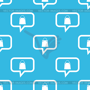 Shopping bag message pattern - vector image