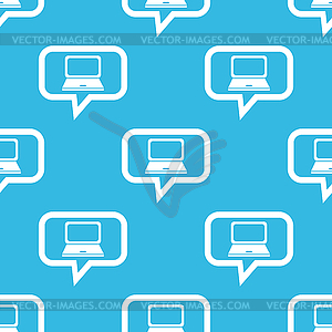 Laptop message pattern - vector clipart