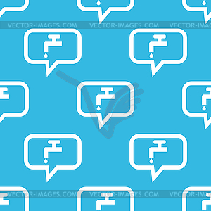 Water tap message pattern - vector image