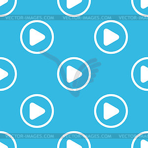 Play sign blue pattern - vector clip art