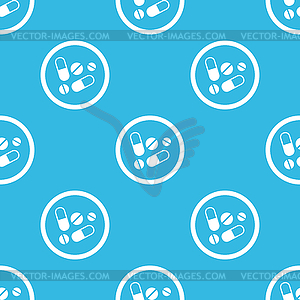 Medicine sign blue pattern - vector image