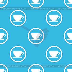 Cup sign blue pattern - vector clipart / vector image