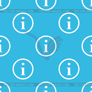 Information sign blue pattern - vector image