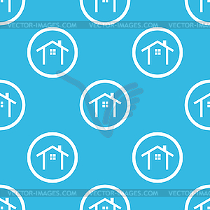 Cottage sign blue pattern - vector clipart