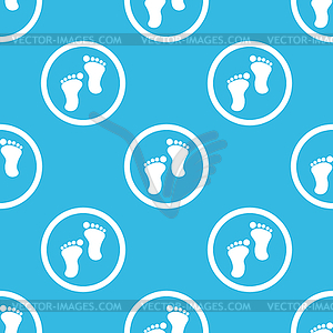 Footprint sign blue pattern - vector clipart