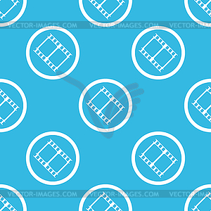 Movie sign blue pattern - vector clipart