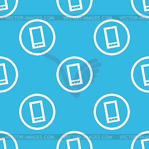 Smartphone sign blue pattern - vector clip art