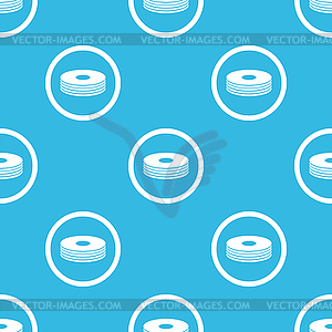 Disc pile sign blue pattern - vector clipart / vector image