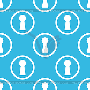 Keyhole sign blue pattern - vector clip art