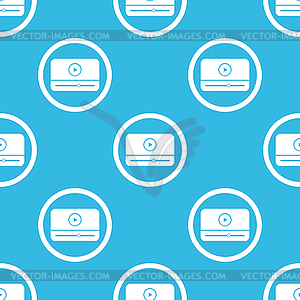 Mediaplayer sign blue pattern - vector image