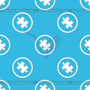 Puzzle sign blue pattern - vector clip art