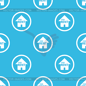 For rent sign blue pattern - color vector clipart