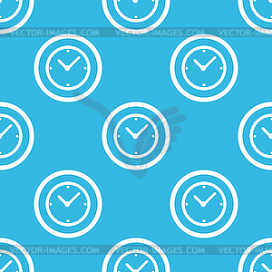 Clock sign blue pattern - vector clip art