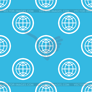 Globe sign blue pattern - vector clipart / vector image