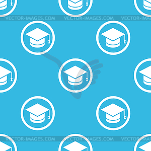 Graduation sign blue pattern - vector image