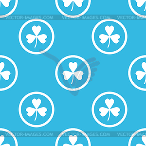 Clover sign blue pattern - vector clipart