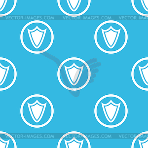 Shield sign blue pattern - vector image