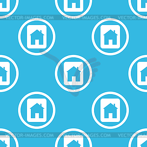 House plate sign blue pattern - color vector clipart